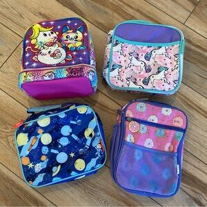 Colorful Kids Lunch Bags Set Lot